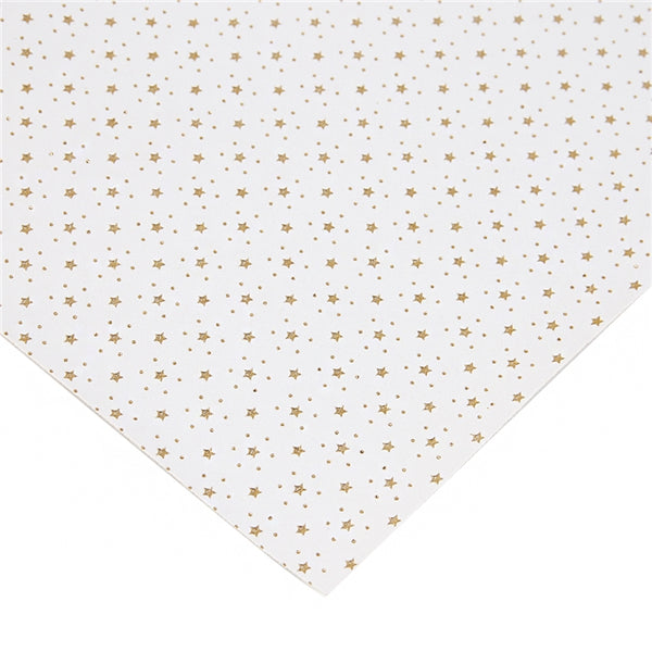 White with Embossed Stars (Choose Your Color)